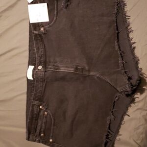 Abercrombie & Fitch denim shorts. Size 22, 36 waist. Black. Brand new with tags